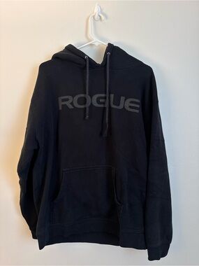 Rogue Black Crewneck Hoodie with Front Logo